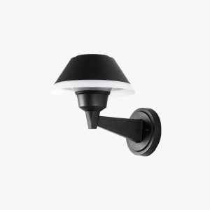 VER2362 Carins Modern Bowl Metal/Acrylic Outdoor Waterproof Wall Lamp, Black