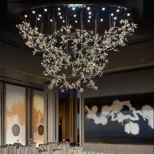 VER2336 Colorful Crystal Flower Shape Luxury Chandelier