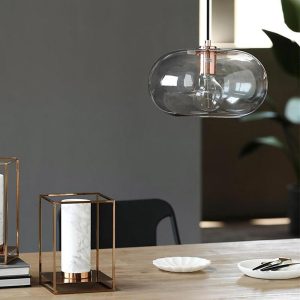 VER2393 Elongated Globe Glass LED Nordic Pendant Light