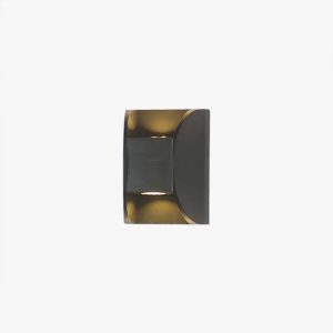 VER2369 Minimalist Up/Down Metal Outdoor Wall Lamp, Black