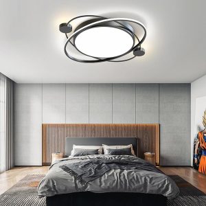 VER2378 LED Geometric Shapes Circle Dimmable Flush Mount Lights with Remote Control